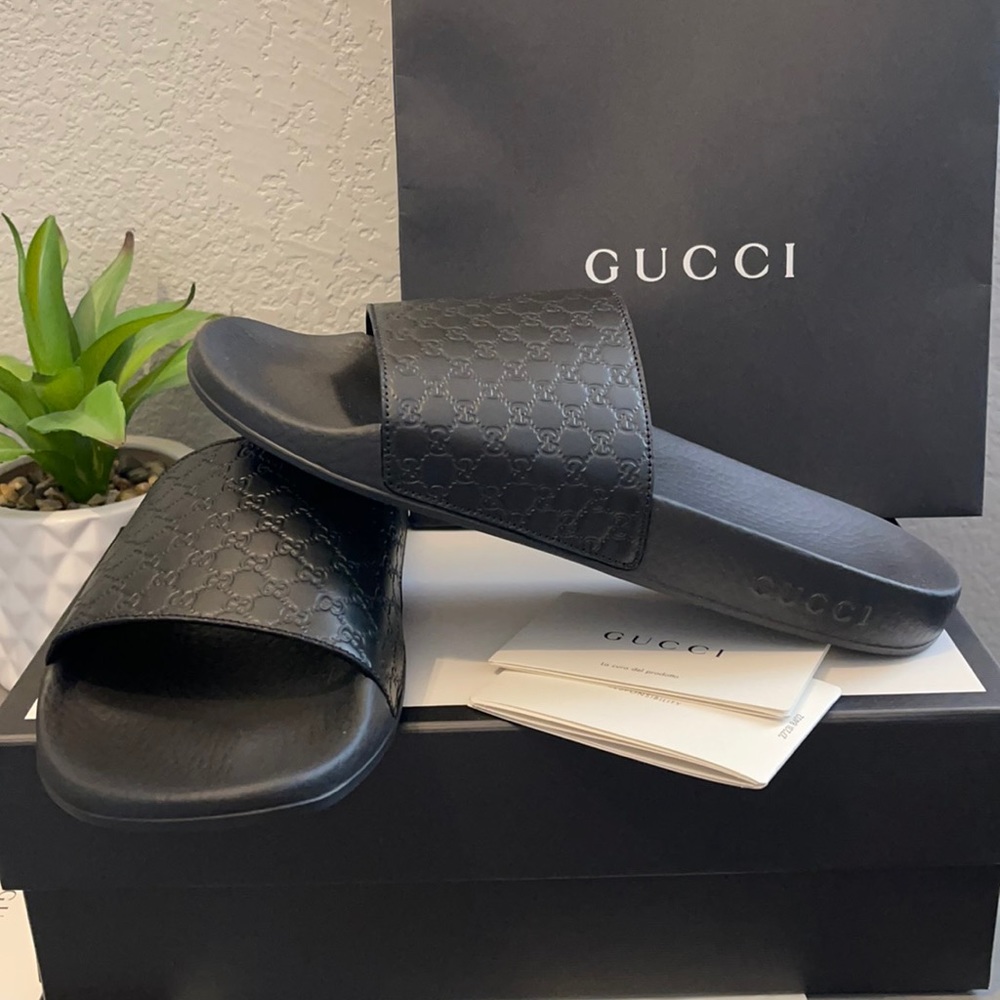 🔥New Gucci Leather Slides.Very comfortable&Trendy